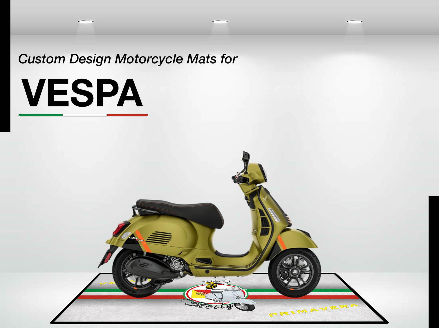 Designed Motorcycle Mat for Vespa - Motorcycle Pit Mat