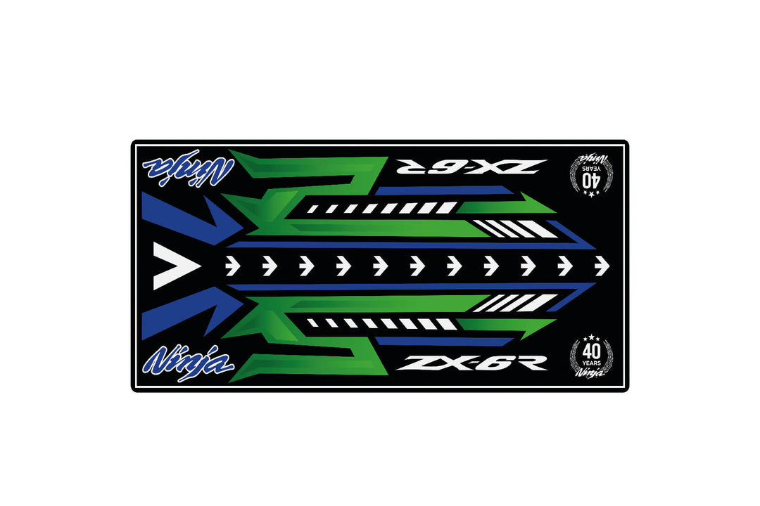 Motorcycle Mat for Ninja ZX-6R 40th Anniversary