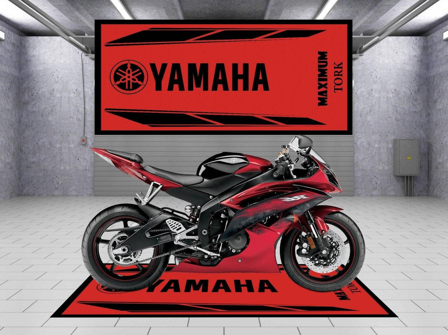 Motorcycle Mat for Yamaha - Motorcycle Pit Mat