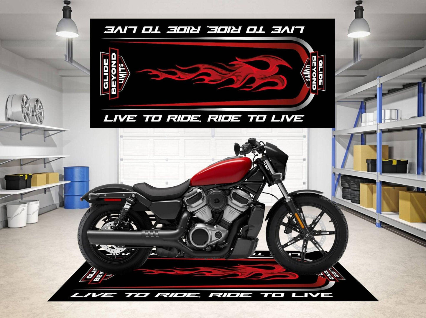 Motorcycle Mat for Harley - Motorcycle Pit Mat