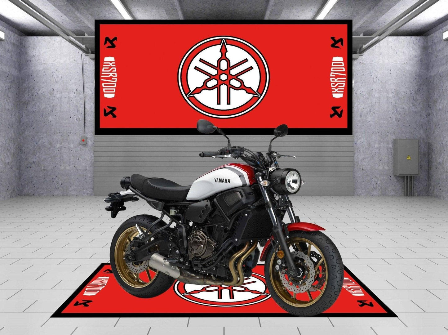 Motorcycle Mat for Yamaha XSR 700 - Motorcycle Pit Mat