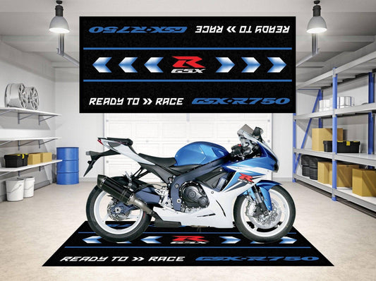 Motorcycle Mat for Suzuki GSX-R 750 - Motorcycle Pit Mat