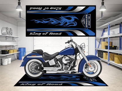 Motorcycle Mat for Harley King of Road - Motorcycle Pit Mat