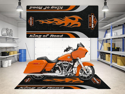 Motorcycle Mat for Harley King of Road - Motorcycle Pit Mat