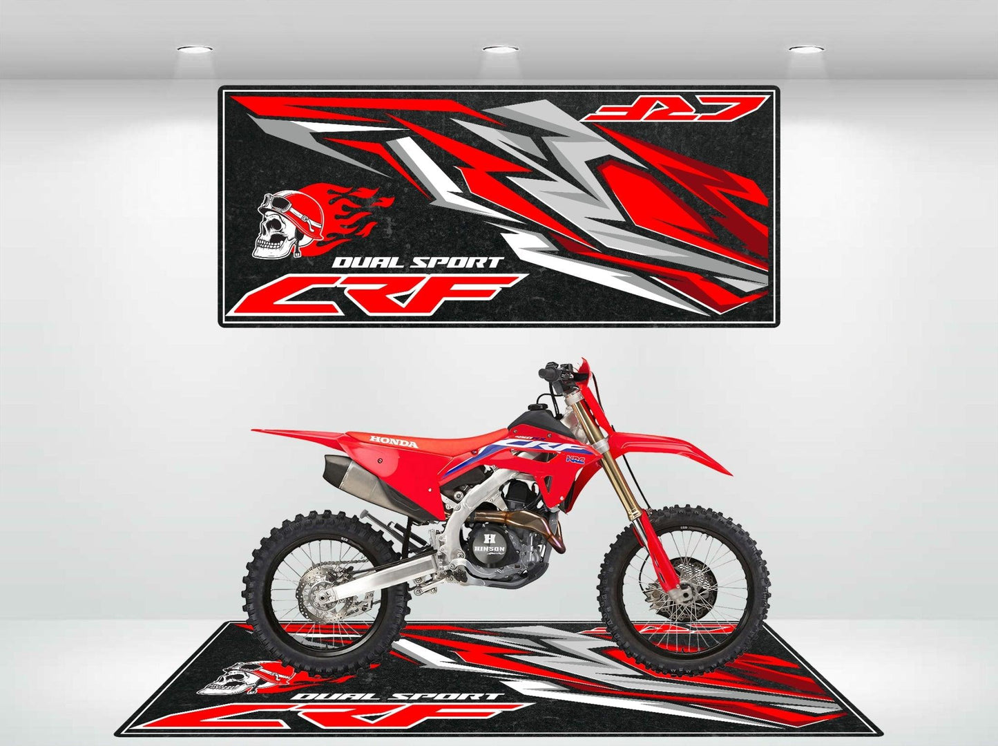 Motorcycle Mat for Honda CRF - Motorcycle Pit Mat