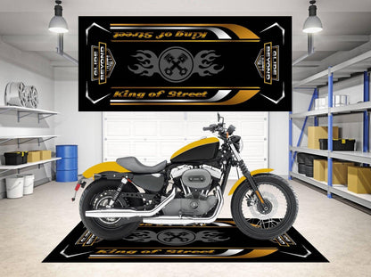 Motorcycle Mat for Harley King of Street - Motorcycle Pit Mat