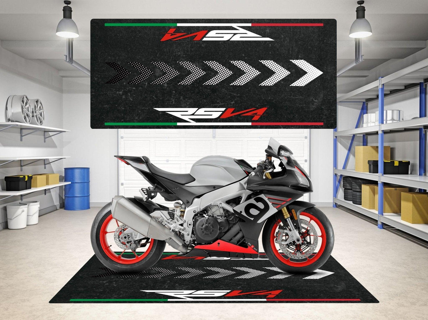 Motorcycle Mat for RSV4 - Motorcycle Pit Mat