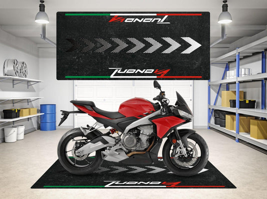 Motorcycle Mat for Tuono V4 - Motorcycle Pit Mat