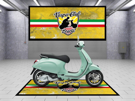 Motorcycle Mat for Vespa Club - Motorcycle Pit Mat