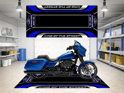 Motorcycle Mat for Harley King of the Street - Motorcycle Pit Mat