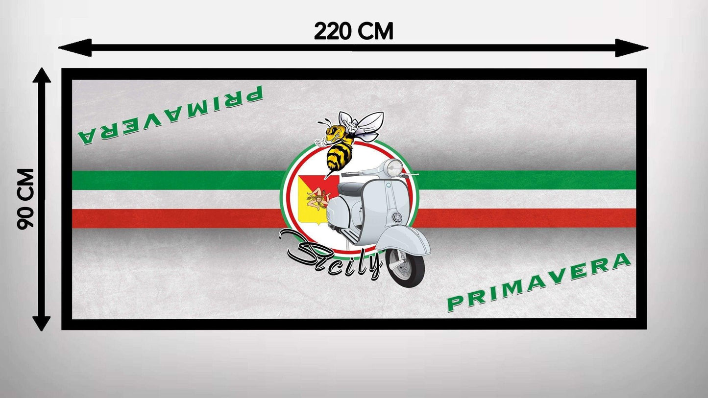 Motorcycle Mat for Vespa Primavera - Motorcycle Pit Mat