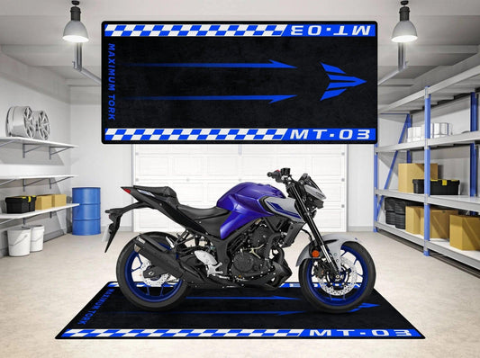 Motorcycle Mat for Yamaha MT-03 - Motorcycle Pit Mat