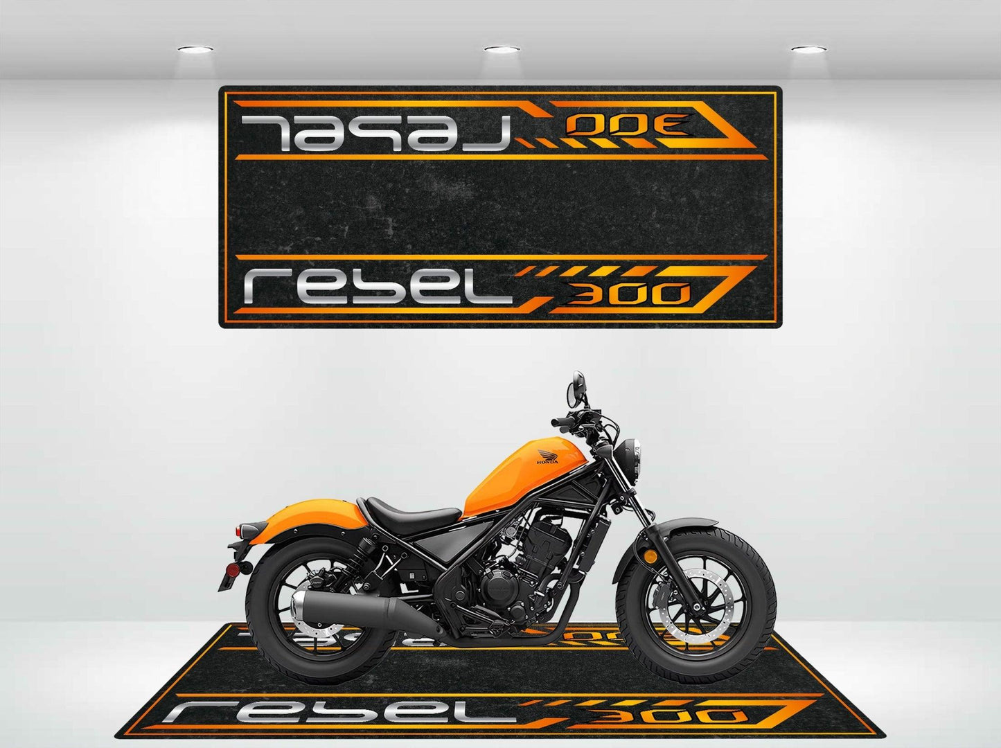 Motorcycle Mat for Honda Rebel 300 - Motorcycle Pit Mat