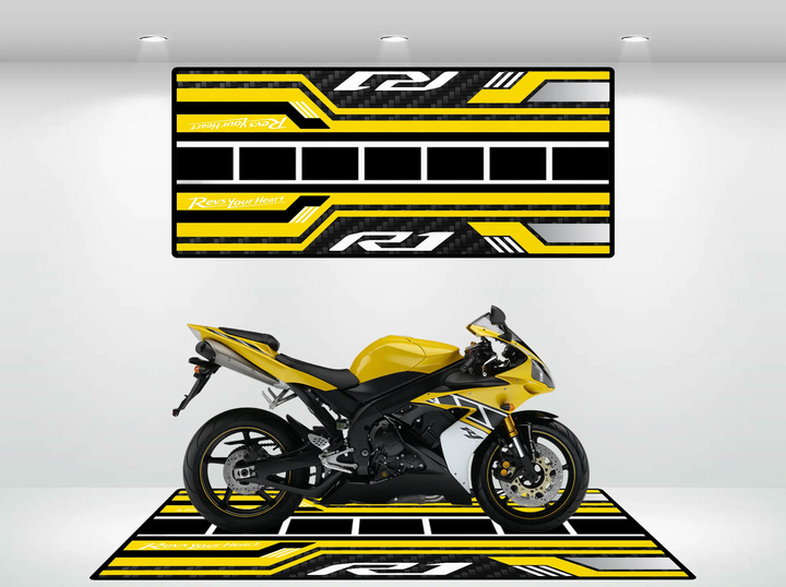 Motorcycle Mat for Yamaha R1 50th Anniversary