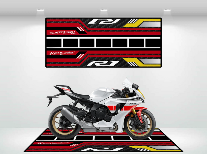 Motorcycle Mat for Yamaha R1 60th Anniversary